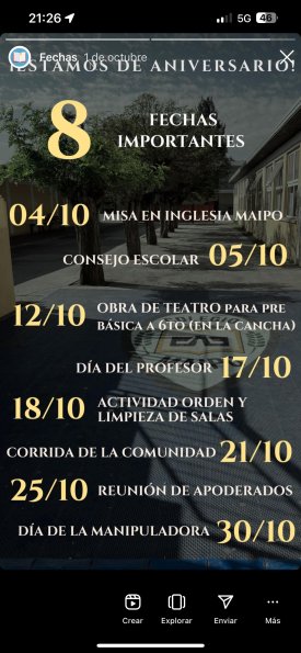 fechas